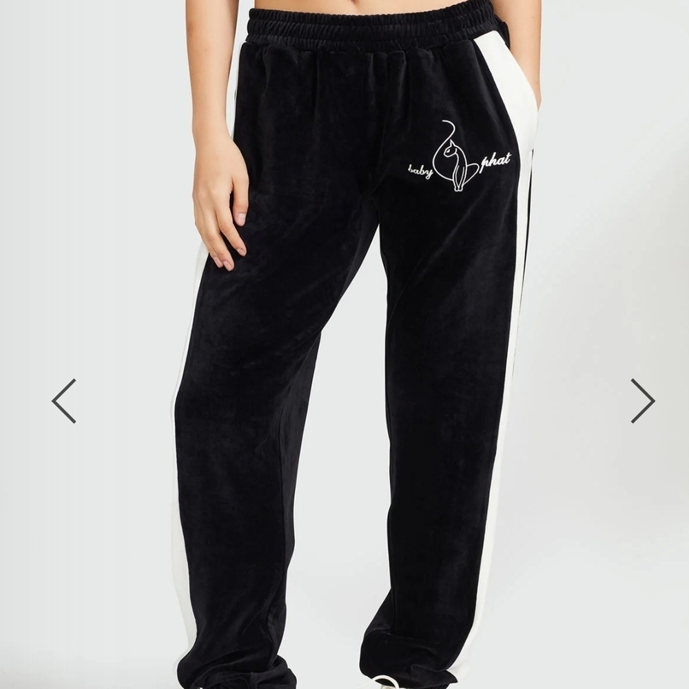 Baby Phat Black and White Track Pants